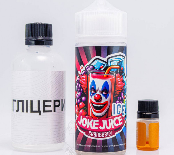 Рідина Joke ICE Organic Cranberry ICE 120ml 6mg зі смаком журавлини з холодком (набір компонентів)