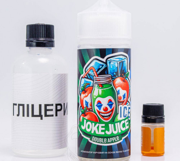 Рідина Joke ICE Organic Double Apple ICE 120ml 0mg зі смаком подвійного яблука з холодком (набір компонентів)