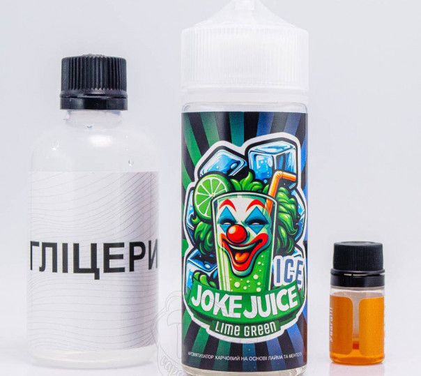 Рідина Joke ICE Organic Lime Green ICE 120ml 6mg зі смаком лайму з холодком (набір компонентів)