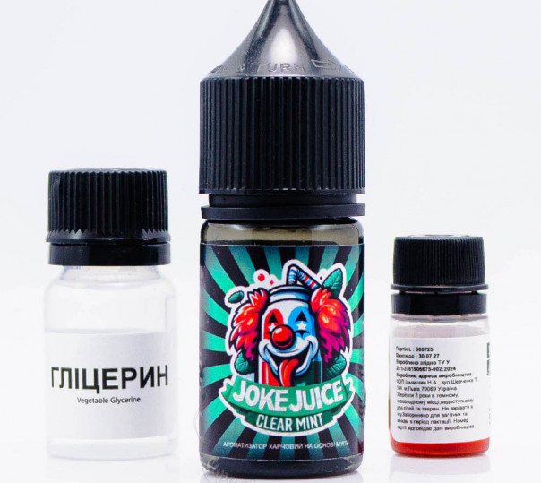 Жидкость Joke Salt Clear Mint 30ml 50mg со вкусом мяты (набор компонентов)