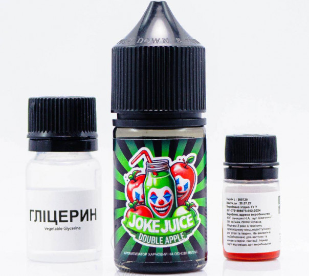 Жидкость Joke Salt Double Apple 30ml 50mg со вкусом двойного яблока (набор компонентов)