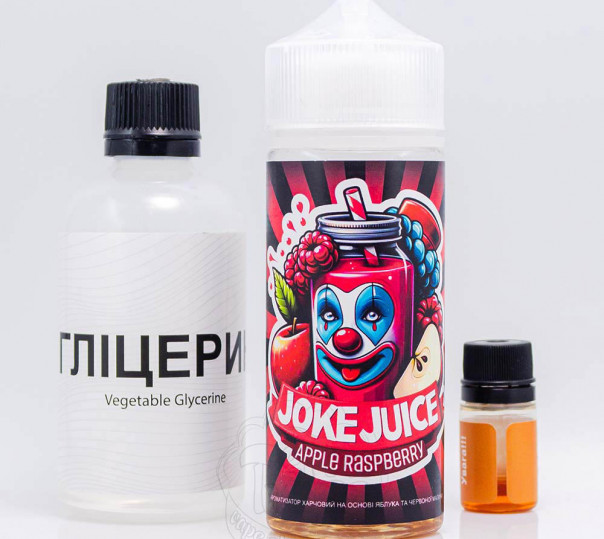 Рідина Joke Organic Apple Raspberry 120ml 3mg зі смаком яблука та малини (набір компонентів)