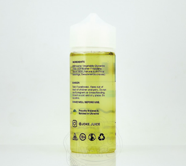 Рідина Joke Organic White Grape 120ml 1.5mg на органічному нікотині зі смаком білого винограду Рідина Joke Organic White Grape 120ml 1.5mg на органічному нікотині зі смаком білого винограду