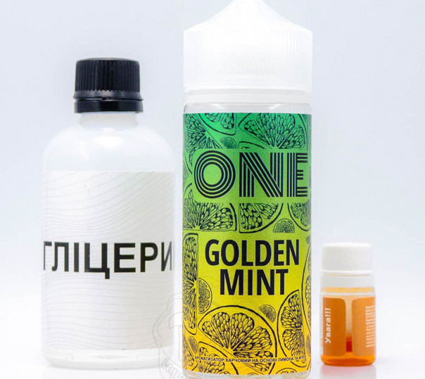 Рідина One Organic Golden Mint 120ml 6mg зі смаком лимона та м'яти (набір компонентів)