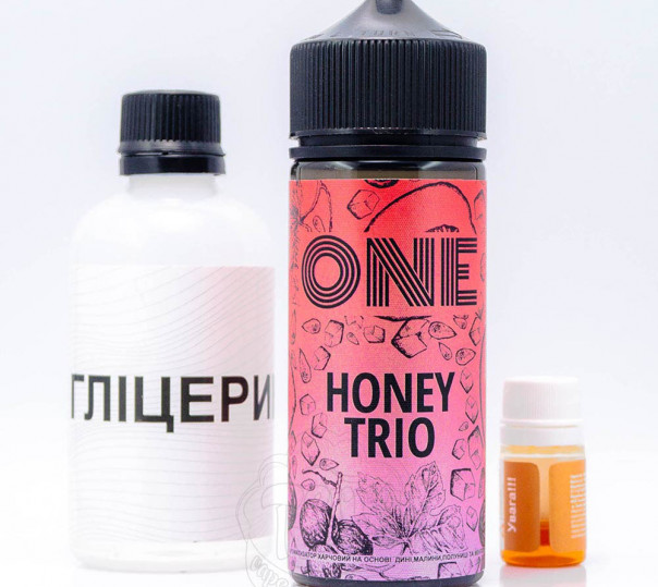 Рідина One Organic Honey Trio 120ml 0mg зі смаком дині, малини, полуниці та ментолу (набір компонентів)