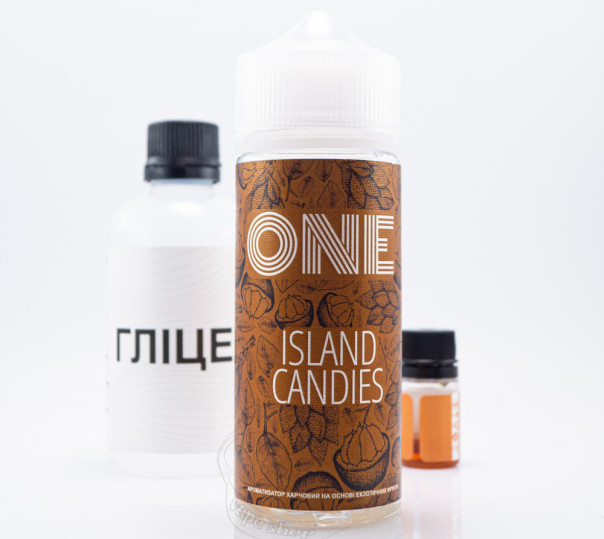 Рідина One Organic Island Candies 120ml 0mg зі смаком тропічних фруктів (набір компонентів)