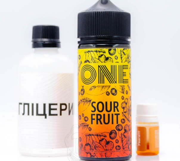 Рідина One Organic Sour Fruit 120ml 0mg зі смаком яблука та вишні (набір компонентів)