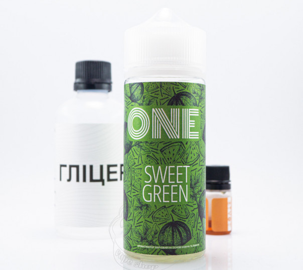 Рідина One Organic Sweet Green 120ml 3mg зі смаком кавуна та лимону (набір компонентів)