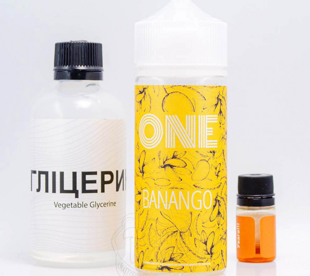 Рідина One Organic Banango 120ml 3mg зі смаком манго і банана (набір компонентів)