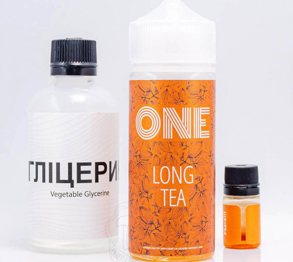 Жидкость One Organic Long Tea 120ml 6mg со вкусом черного чая (набор компонентов)