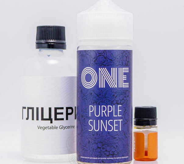 Жидкость One Organic Purple Sunset 120ml 3mg со вкусом черники и черной смородины (набор компонентов)