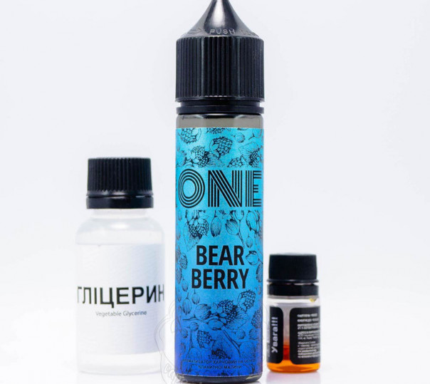 Рідина One Organic Bear Berry 60ml 3mg зі смаком блакитної малини (набір компонентів)