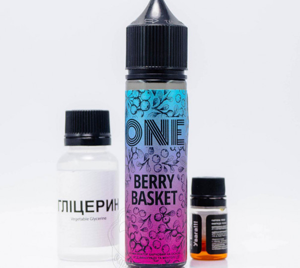 Рідина One Organic Berry Basket 60ml 0mg зі смаком винограду та ментолу (набір компонентів)