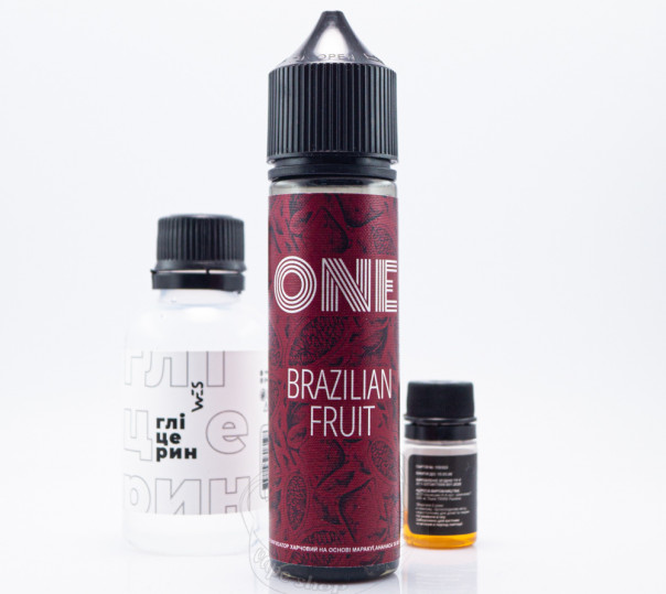 Рідина One Organic Brazilian Fruit 60ml 3mg зі смаком ананасу та маракуї (набір компонентів)