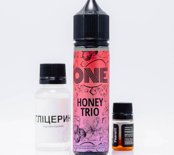 Жидкость One Organic Honey Trio 60ml 3mg со вкусом дыни, клубники, малины и ментола (набор компонентов)