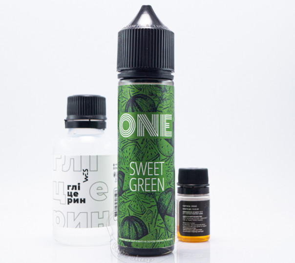 Рідина One Organic Sweet Green 60ml 6mg зі смаком кавуна та лимону (набір компонентів)