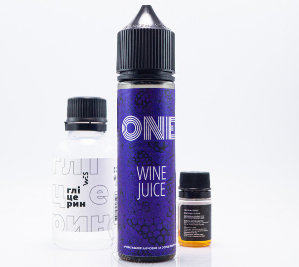 Рідина One Organic Wine Juice 60ml 3mg зі смаком винограду (набір компонентів)