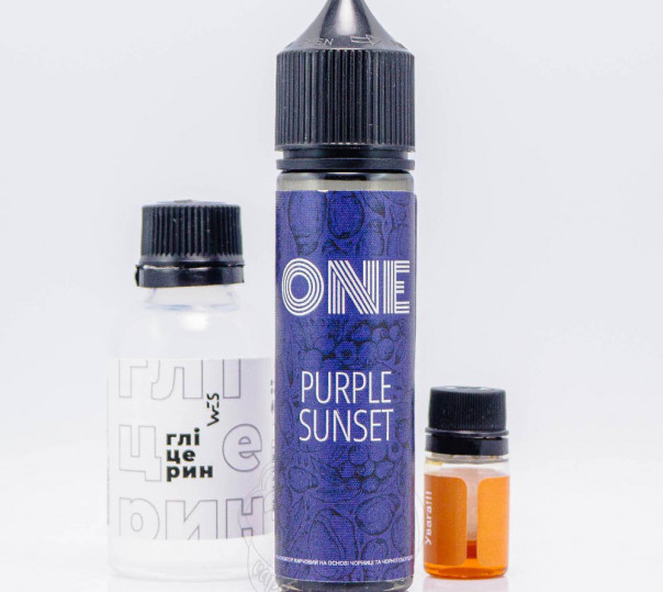 Жидкость One Organic Purple Sunset 60ml 0mg со вкусом черники и черной смородины (набор компонентов)