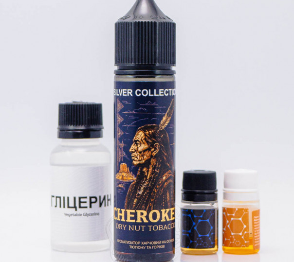 Рідина Silver Collection Organic Cherokee 60ml 3mg зі смаком тютюну з горіхами (набір компонентів)