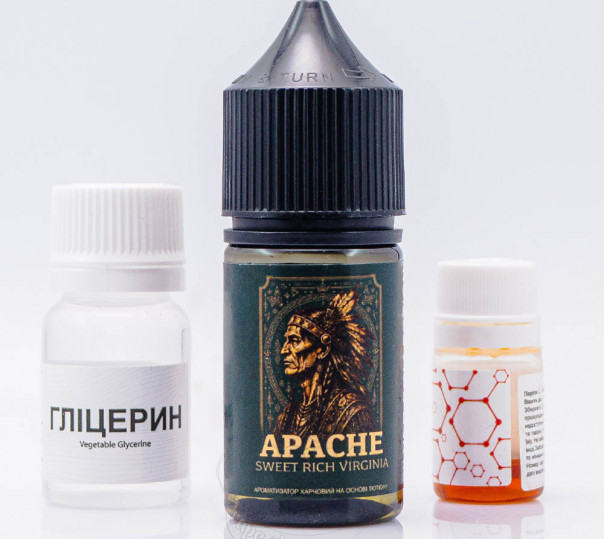 Жидкость Silver Collection Salt Apache 30ml 25mg со вкусом табака с карамелью (набор компонентов)