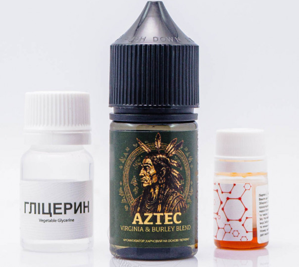 Рідина Silver Collection Salt Aztec 30ml 25mg зі смаком тютюну з горіхами та медом (набір компонентів)