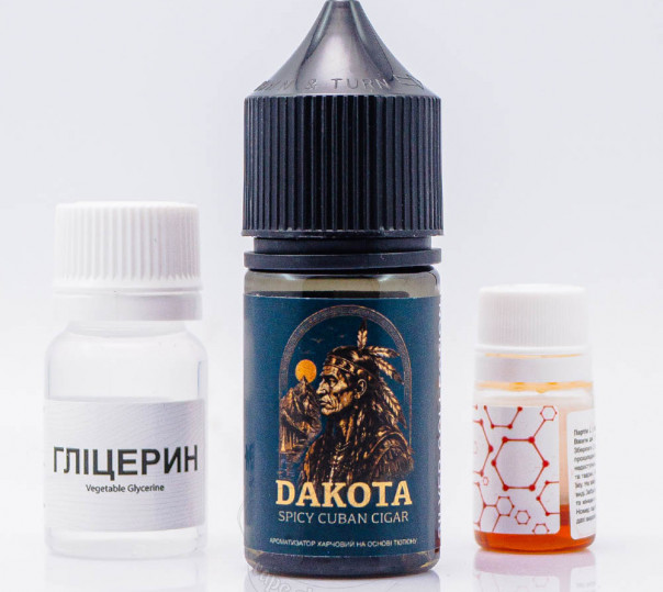 Рідина Silver Collection Salt Dakota 30ml 25mg зі смаком тютюну з прянощми та какао (набір компонентів)