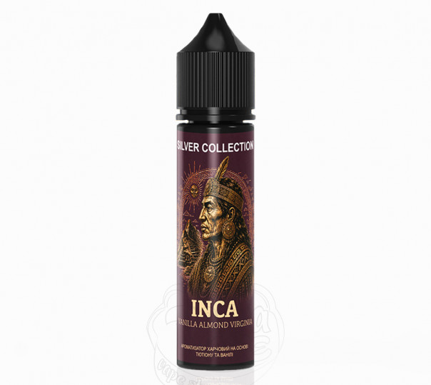 Рідина Silver Collection Salt Inca 60ml 25mg зі смаком тютюну з ваніллю та мигдалем (набір компонентів)