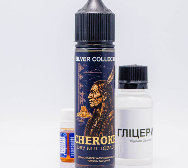 Рідина Silver Collection Salt Cherokee 60ml 25mg зі смаком тютюну з горіхами (набір компонентів)