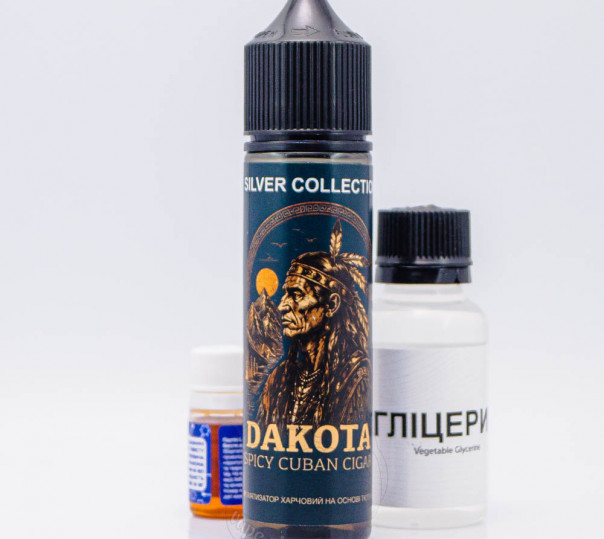 Рідина Silver Collection Salt Dakota 60ml 25mg зі смаком тютюну з прянощами та како (набір компонентів)