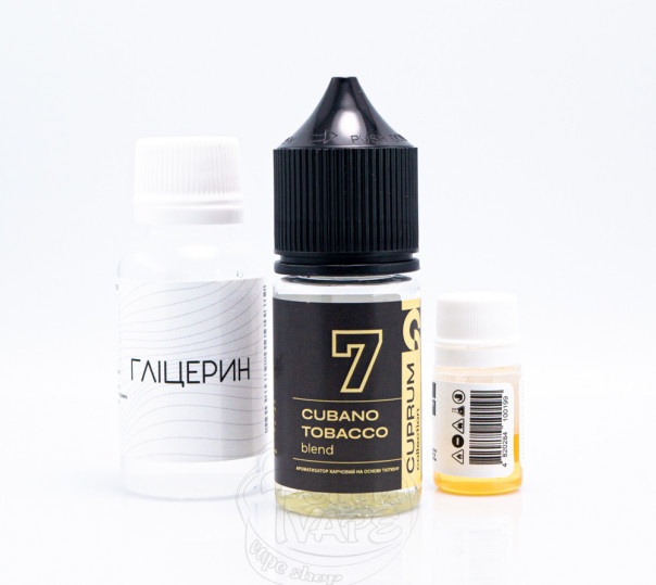Рідина Cuprum Collection Salt 7 (Cubano Tobacco Blend) 30ml 50mg зі смаком кубинського тютюну (набір компонентів)