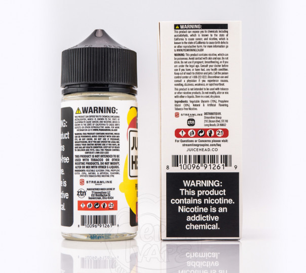 Рідина Juice Head Organic Pineapple Guava 100ml 3mg на органічному нікотині зі смаком ананасу та гуави Рідина Juice Head Organic Pineapple Guava 100ml 3mg на органічному нікотині зі смаком ананасу та гуави