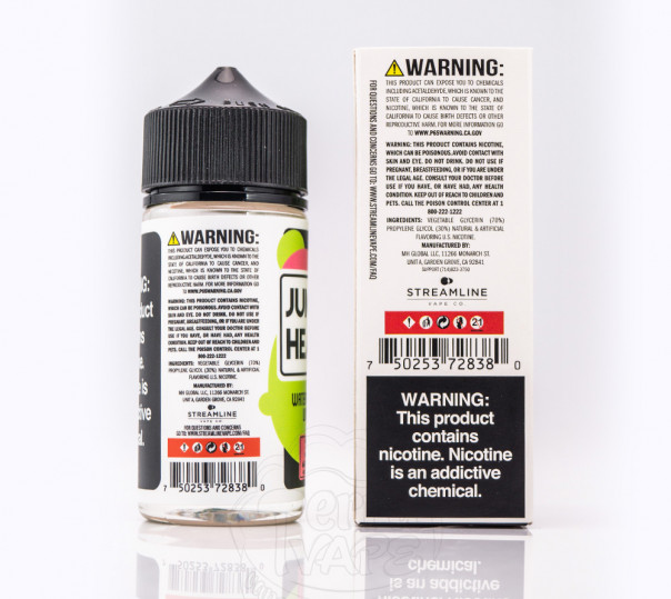 Рідина Juice Head Organic Watermelon Lime 100ml 3mg на органічному нікотині зі смаком кавуна з лаймом
