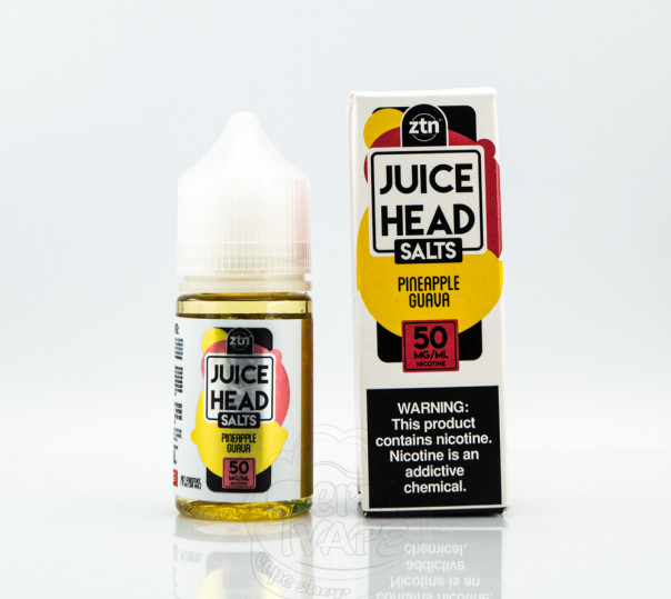 Жидкость Juice Head Salt Pineapple Guava 30ml 50mg на солевом никотине со вкусом гуавы и ананаса
