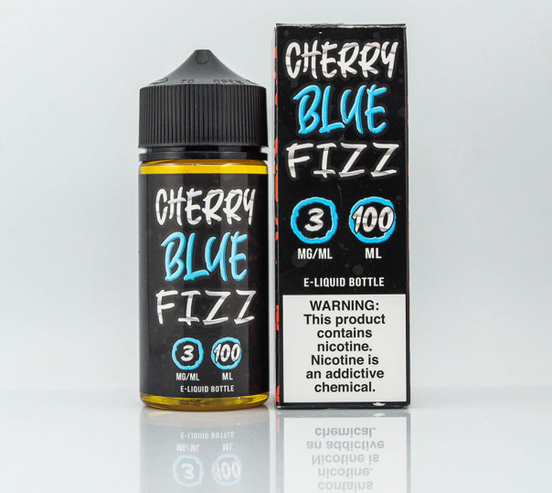 Рідина Juice Man Cherry Blue Fizz 100ml 3mg на органічному нікотині зі смаком вишні та синьої малини