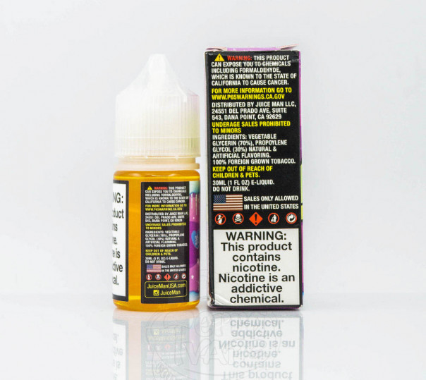 Рідина Juice Man Dragon Frappe On Ice Salt 30ml на сольовому нікотині зі смаком фруктового фрапе з холодком Рідина Juice Man Dragon Frappe On Ice Salt 30ml на сольовому нікотині зі смаком фруктового фрапе з холодком