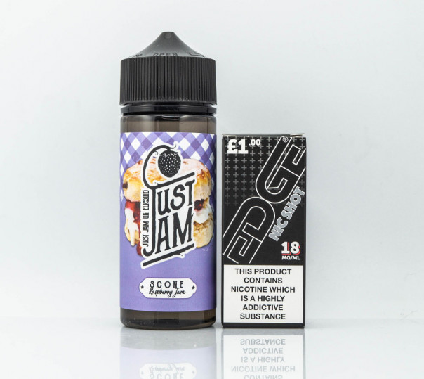 Рідина Just Jam Organic Scone Raspberry Jam 100ml 0mg без нікотину зі смаком випічки з малиновим джемом