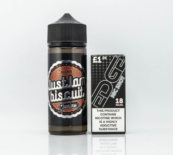 Рідина Just Jam Biscuit Organic Original 120ml 3mg на органічному нікотині зі смаком бісквіта з полуничним джемом