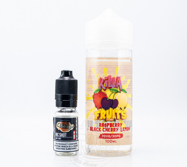 Рідина Killa Fruits Organic Raspberry Black Cherry Lemon 100ml 0mg без нікотину