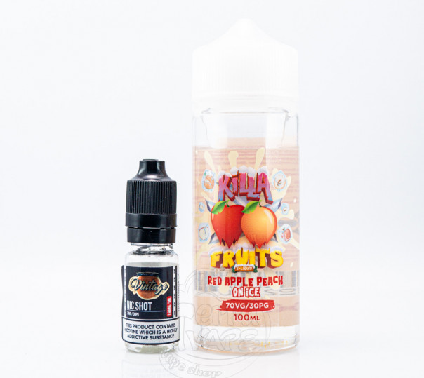 Рідина Killa Fruits Organic Red Apple Peach On Ice 100ml 0mg без нікотину