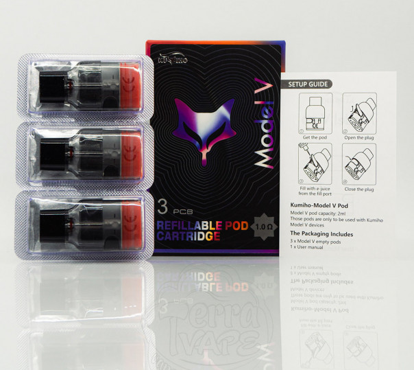 Картридж Kumiho Model V Pod Cartridge 2ml для багаторазової POD системи Kuiho Model V Pod Kit Картридж Kumiho Model V Pod Cartridge 2ml для багаторазової POD системи Kuiho Model V Pod Kit
