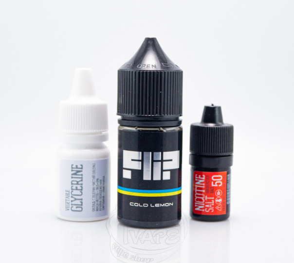 Жидкость Flip Salt Cold Lemon 30ml 50mg со вкусом лимона с холодком (набор компонентов)