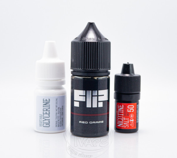 Рідина Flip Salt Red Grape 30ml 50mg зі смаком червоного винограду (набір компонентів)