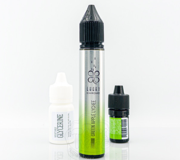 Рідина Lucky Chrome Salt Green Apple Lychee 30ml 65mg зі смаком зеленого яблука та лічі з холодком (набір компонентів)