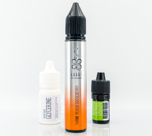 Рідина Lucky Chrome Salt Peach Gooseberry 30ml 65mg зі смаком персику та аґрусу з холодком (набір компонентів)