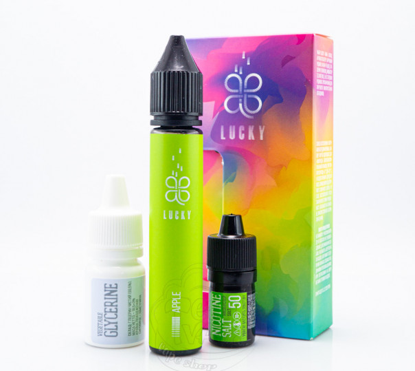 Рідина Lucky Salt Apple 30ml 65mg зі смаком яблука з льодом (набір компонентів) Рідина Lucky Salt Apple 30ml 65mg зі смаком яблука з льодом (набір компонентів)