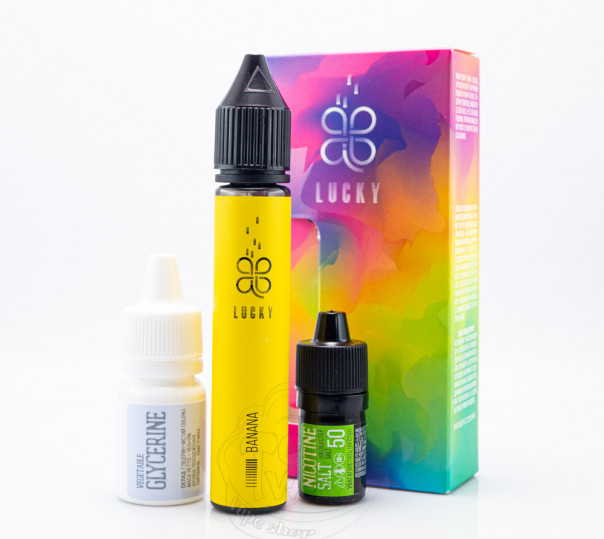 Жидкость Lucky Salt Banana 30ml 50mg со вкусом банана с холодком (набор компонентов) Жидкость Lucky Salt Banana 30ml 50mg со вкусом банана с холодком (набор компонентов)