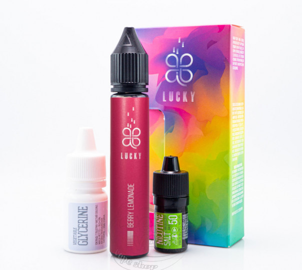 Рідина Lucky Salt Berry Lemonade 30ml 50mg зі смаком ягідного лимонаду з холодком (набір компонентів) Рідина Lucky Salt Berry Lemonade 30ml 50mg зі смаком ягідного лимонаду з холодком (набір компонентів)