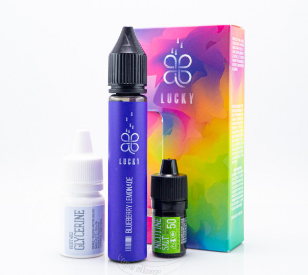 Рідина Lucky Salt Blueberry Lemonade 30ml 65mg зі смаком чорничного лимонаду з льодом (набір компонентів)