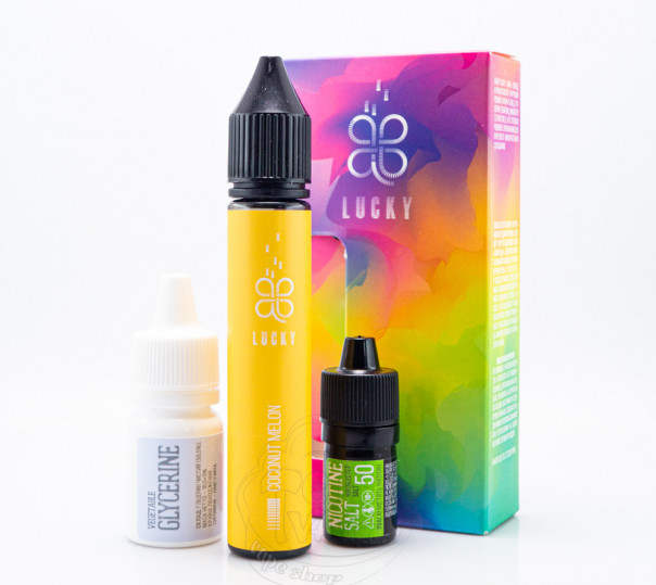 Рідина Lucky Salt Coconut Melon 30ml 50mg зі смаком кокоса та дині з прохолодою (набір компонентів) Рідина Lucky Salt Coconut Melon 30ml 50mg зі смаком кокоса та дині з прохолодою (набір компонентів)