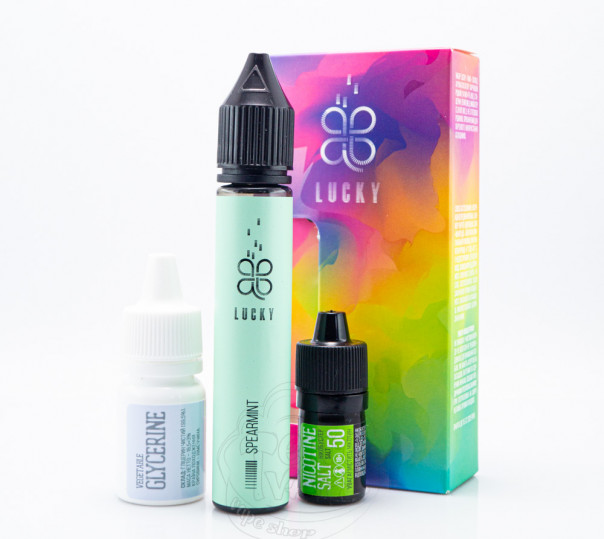 Рідина Lucky Salt Spearmint 30ml 50mg зі смаком перцевої м'яти з прохолодою (набір компонентів)